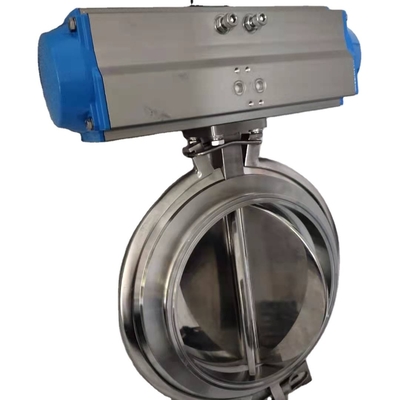 La valvola a farfalla elettrica sanitaria del piatto del disco, ha personalizzato 200 la valvola a farfalla della polvere di acciaio inossidabile di DN300 DN400 DN500 SS304&316