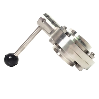 Valvola a farfalla saldata sanitaria di prezzo basso, DN80 DN100 DN125 DN150, valvola a farfalla di acciaio inossidabile SS304&316