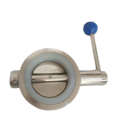 Valvola a farfalla manuale sanitaria di prezzo basso, DN10 DN15 DN20 DN25, valvola a farfalla di acciaio inossidabile SS304&316